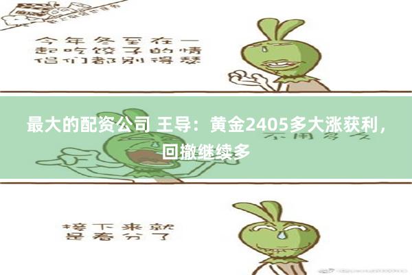 最大的配资公司 王导：黄金2405多大涨获利，回撤继续多