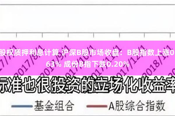 股权质押利息计算 沪深B股市场收盘：B股指数上涨0.63% 成份B指下跌0.20%