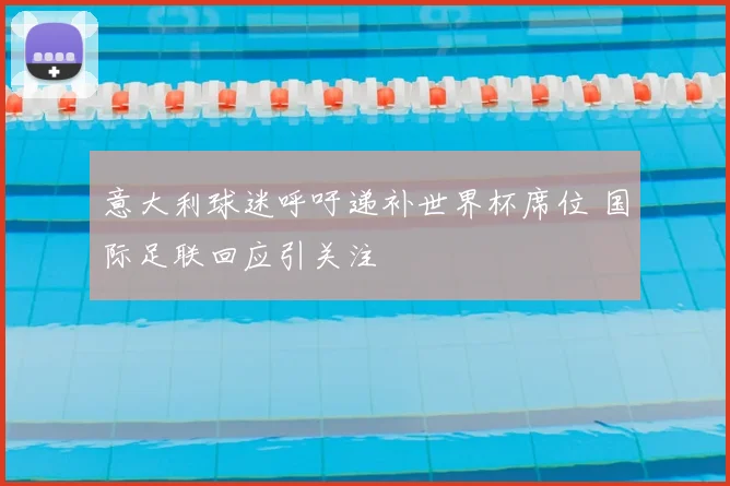 意大利球迷呼吁递补世界杯席位 国际足联回应引关注