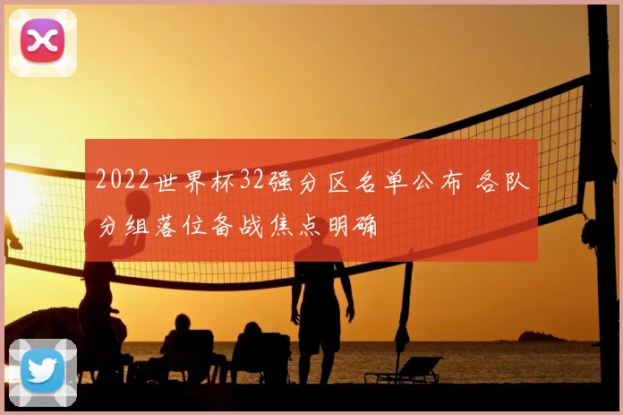2022世界杯32强分区名单公布 各队分组落位备战焦点明确